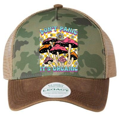 Mushroom Lover Dont Panic Its Organic Psychedelic Groovy Legacy Tie Dye Trucker Hat