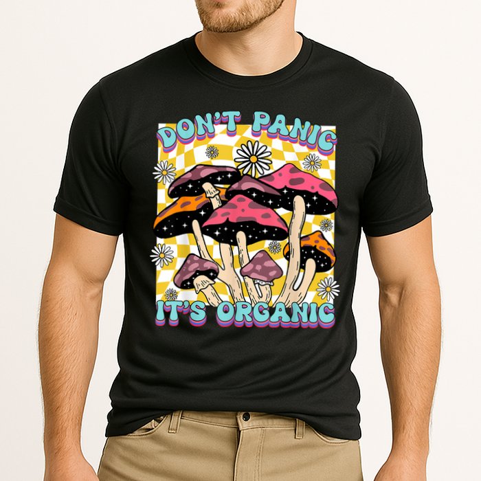 Mushroom Lover Dont Panic Its Organic Psychedelic Groovy Performance Shirt