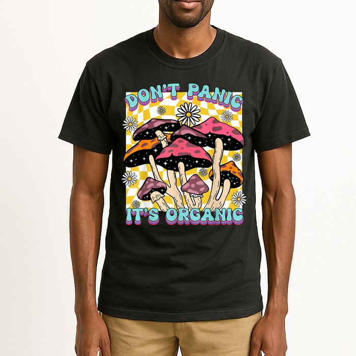 Mushroom Lover Dont Panic Its Organic Psychedelic Groovy Tall T-Shirt