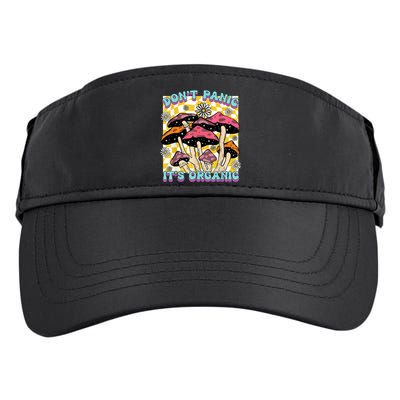 Mushroom Lover Dont Panic Its Organic Psychedelic Groovy Adult Drive Performance Visor
