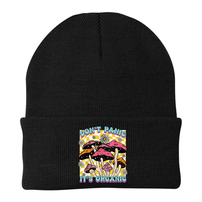 Mushroom Lover Dont Panic Its Organic Psychedelic Groovy Beanie