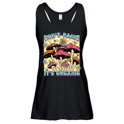 Mushroom Lover Dont Panic Its Organic Psychedelic Groovy Ladies Essential Flowy Tank