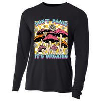 Mushroom Lover Dont Panic Its Organic Psychedelic Groovy Cooling Performance Long Sleeve Crew
