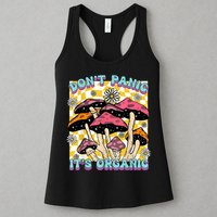 Mushroom Lover Dont Panic Its Organic Psychedelic Groovy Womens Tank Top