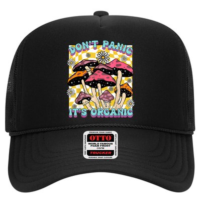 Mushroom Lover Dont Panic Its Organic Psychedelic Groovy Trucker Hat