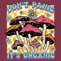 Mushroom Lover Dont Panic Its Organic Psychedelic Groovy 16oz Travel Tumbler