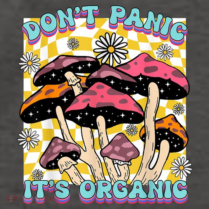 Mushroom Lover Dont Panic Its Organic Psychedelic Groovy Vector Backpack