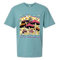 Mushroom Lover Dont Panic Its Organic Psychedelic Groovy Sueded Cloud Jersey T-Shirt