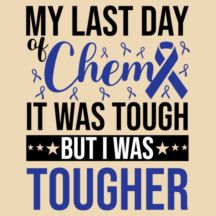 My Last Day Of Chemo It Was Tough But I Was Tougher Drawstring Bag