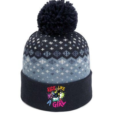 Motocross Lovers Dirt Bike Biker The Baniff Cuffed Pom Beanie