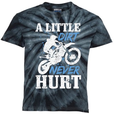 Motocross Little Dirt Never Hurt Dirt Bike MX Racing Biker Kids Tie-Dye T-Shirt