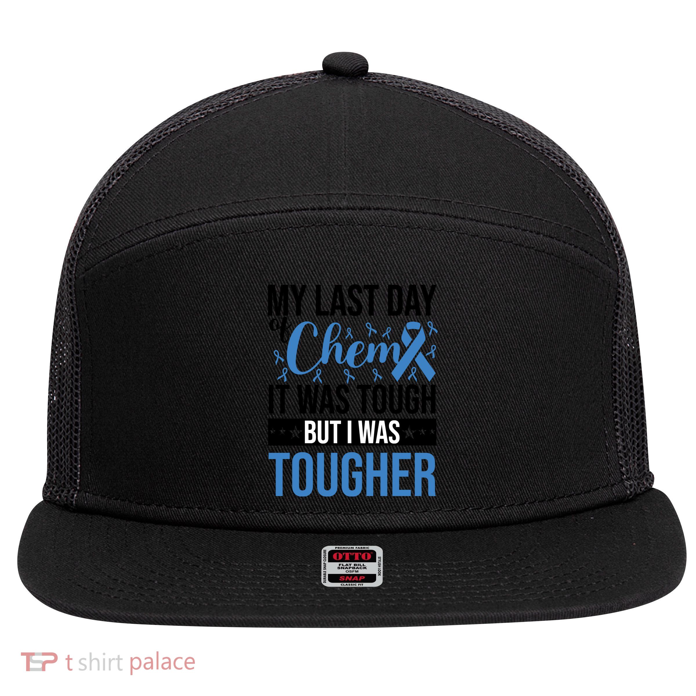 My Last Day Of Chemo Colon_black 7 Panel Mesh Trucker Snapback Hat