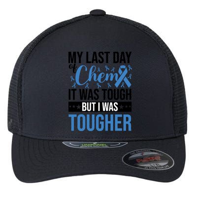 My Last Day Of Chemo Colon_black Flexfit Unipanel Trucker Cap
