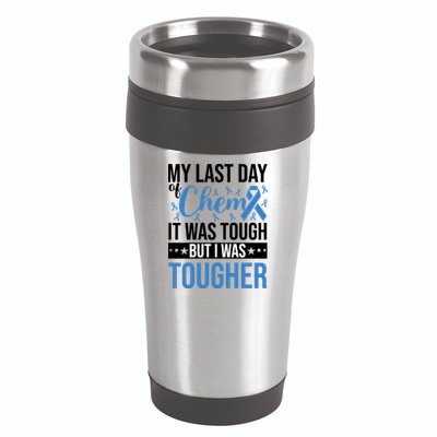 My Last Day Of Chemo Colon_black 16oz Travel Tumbler