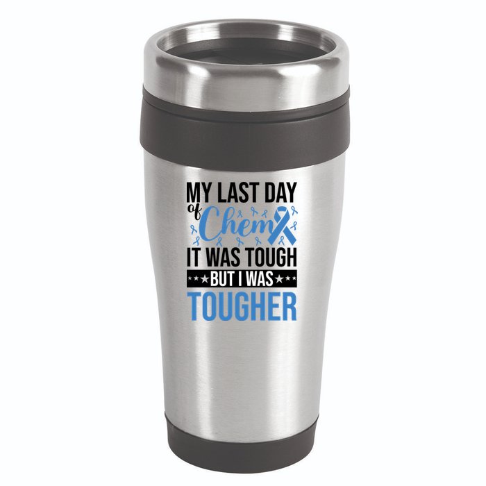 My Last Day Of Chemo Colon_black 16oz Travel Tumbler