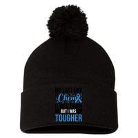 My Last Day Of Chemo Colon_black Pom Pom 12in Knit Beanie