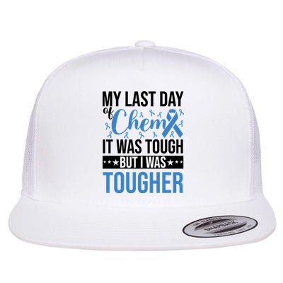 My Last Day Of Chemo Colon_black Flatbill Hat