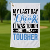 My Last Day Of Chemo Colon_black Golf Towel