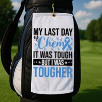 My Last Day Of Chemo Colon_black Golf Towel