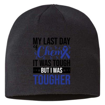 My Last Day Of Chemo Colon_dark Blue_black Sustainable Beanie