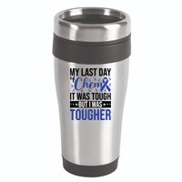My Last Day Of Chemo Colon_dark Blue_black 16oz Travel Tumbler