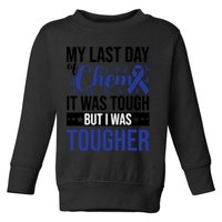 My Last Day Of Chemo Colon_dark Blue_black Toddler Sweatshirt