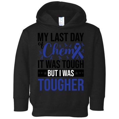 My Last Day Of Chemo Colon_dark Blue_black Toddler Hoodie