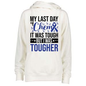 My Last Day Of Chemo Colon_dark Blue_black Womens Funnel Neck Pullover Hood