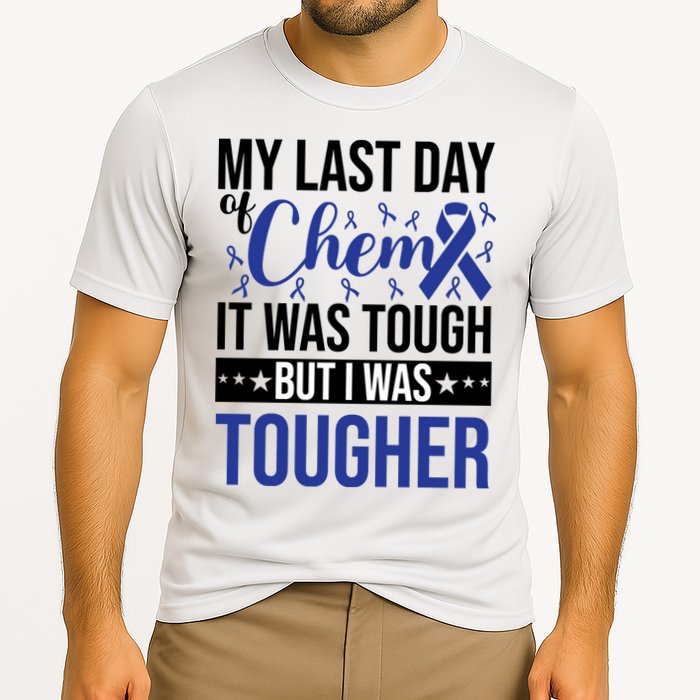 My Last Day Of Chemo Colon_dark Blue_black Cooling Performance Crew T-Shirt