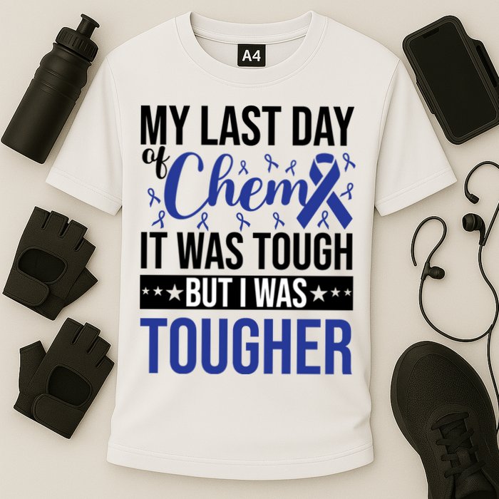 My Last Day Of Chemo Colon_dark Blue_black Cooling Performance Crew T-Shirt