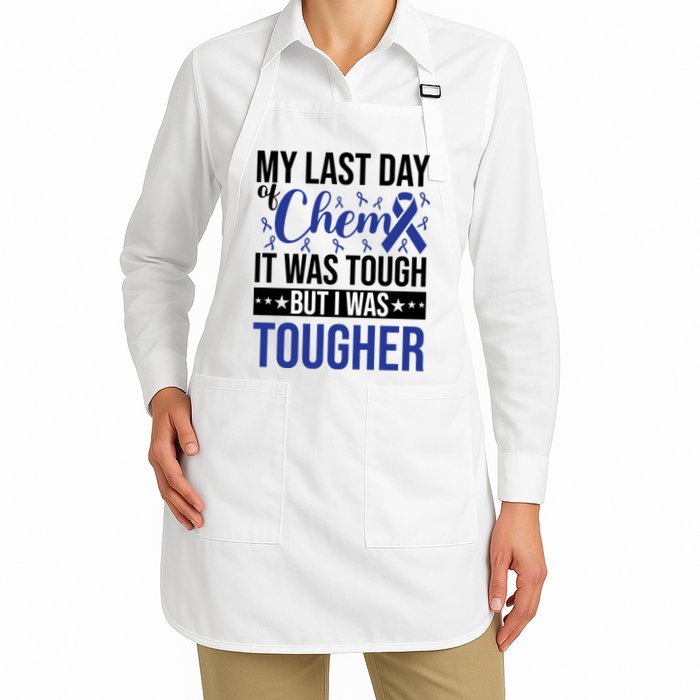 My Last Day Of Chemo Colon_dark Blue_black Apron