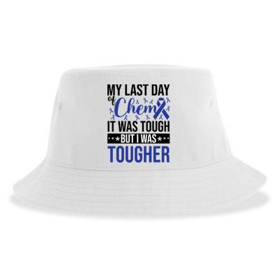 My Last Day Of Chemo Colon_dark Blue_black Sustainable Bucket Hat
