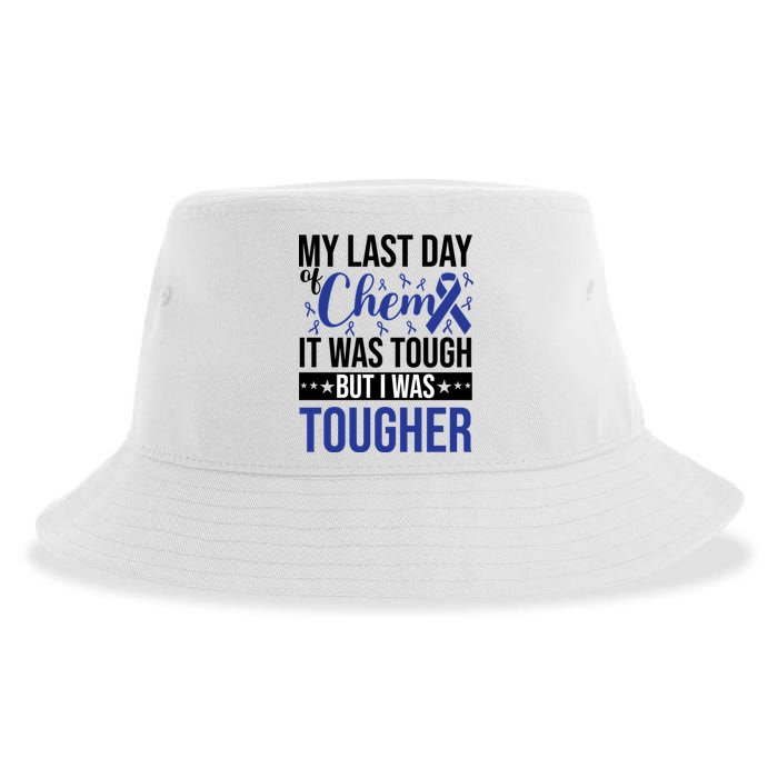 My Last Day Of Chemo Colon_dark Blue_black Sustainable Bucket Hat