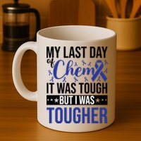 My Last Day Of Chemo Colon_dark Blue_black Mug