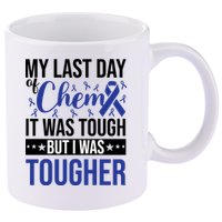 My Last Day Of Chemo Colon_dark Blue_black 11oz C Handle Ceramic Mug