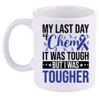 My Last Day Of Chemo Colon_dark Blue_black 11oz C Handle Ceramic Mug