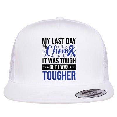 My Last Day Of Chemo Colon_dark Blue_black Flatbill Hat