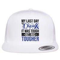 My Last Day Of Chemo Colon_dark Blue_black Flat Bill Trucker Hat
