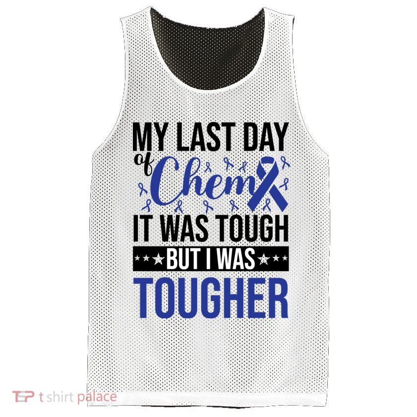 My Last Day Of Chemo Colon_dark Blue_black Mesh Reversible Basketball Jersey Tank