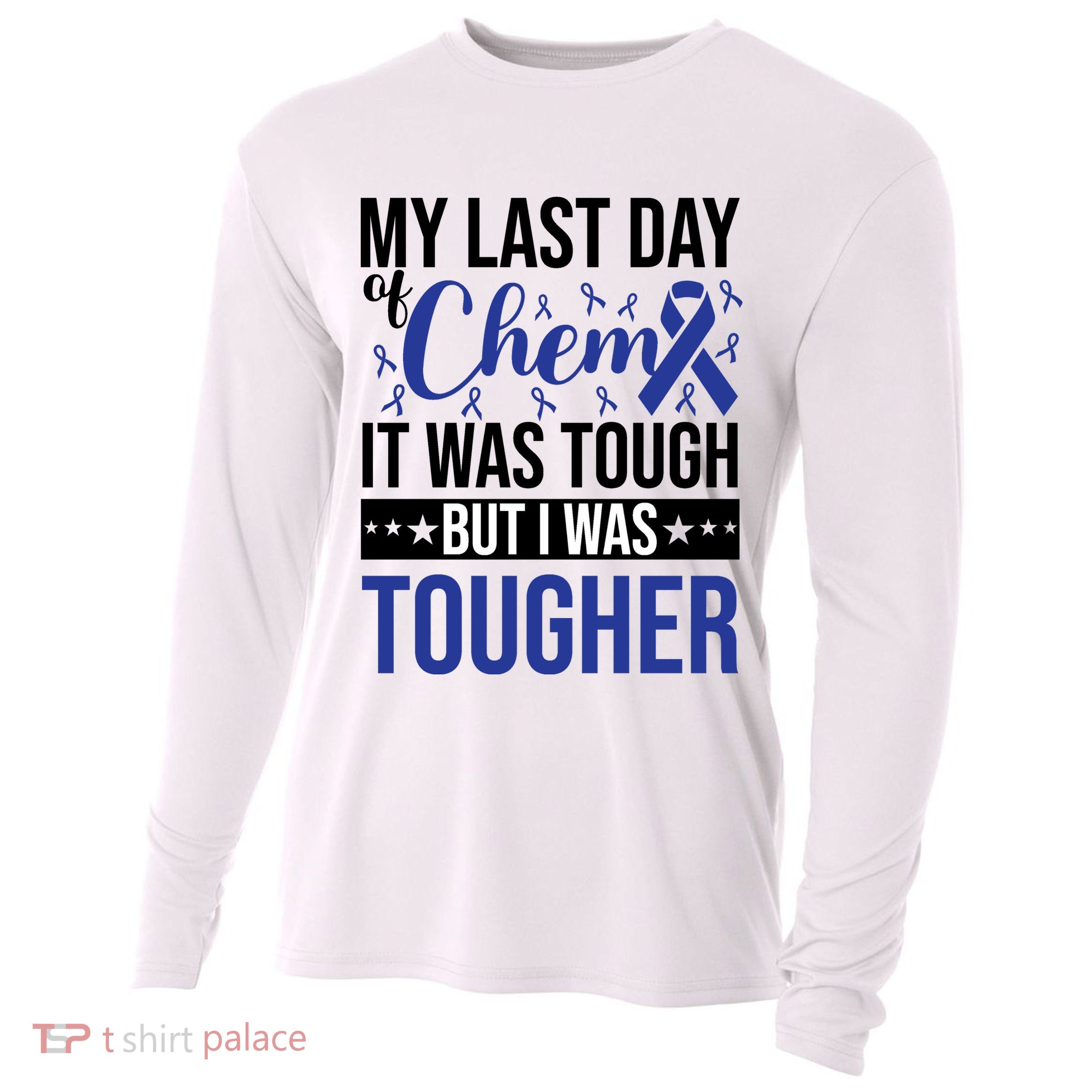 My Last Day Of Chemo Colon_dark Blue_black Cooling Performance Long Sleeve Crew