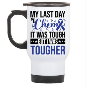 My Last Day Of Chemo Colon_dark Blue_black Stainless Steel Travel Mug