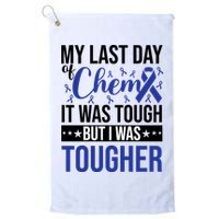 My Last Day Of Chemo Colon_dark Blue_black Golf Towel