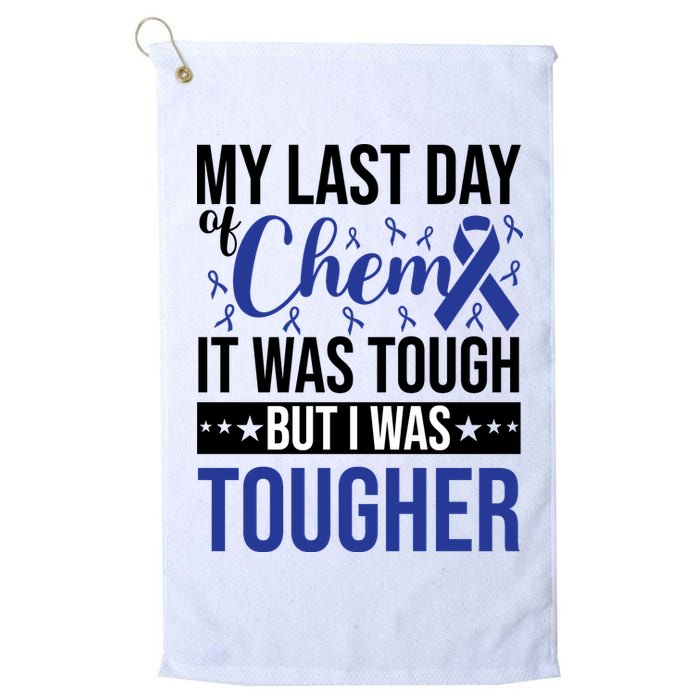 My Last Day Of Chemo Colon_dark Blue_black Golf Towel