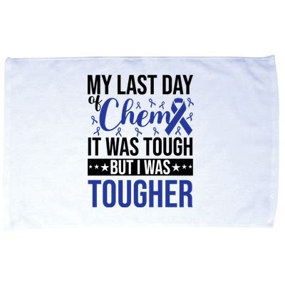 My Last Day Of Chemo Colon_dark Blue_black Microfiber Hand Towel