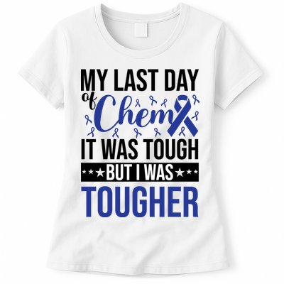 My Last Day Of Chemo Colon_dark Blue_black Womens T-Shirt