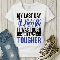 My Last Day Of Chemo Colon_dark Blue_black Womens T-Shirt