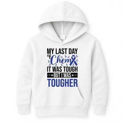 My Last Day Of Chemo Colon_dark Blue_black Kids Hoodie