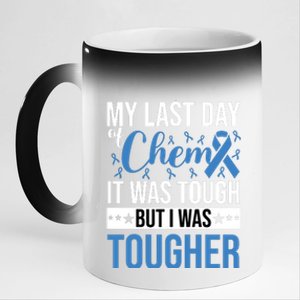 My Last Day Of Chemo Colon_white 11oz Black Color Changing Mug