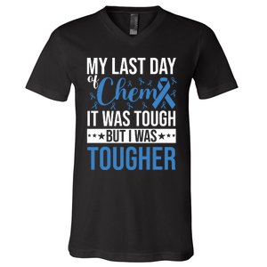 My Last Day Of Chemo Colon_white_transbutitwas V-Neck T-Shirt