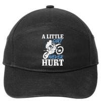 Motocross Little Dirt Never Hurt Dirt Bike MX Racing Biker 7-Panel Snapback Hat